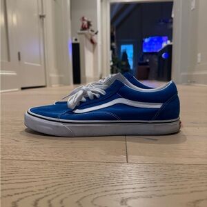 Vans White and Blue Sneakers